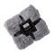 Hastings Home Faux Fur Throw Blanket, Luxurious, Soft, Hypoallergenic Long Pile with Sherpa Back 60"x70" (Pewter) 999151BQF - alternate 2